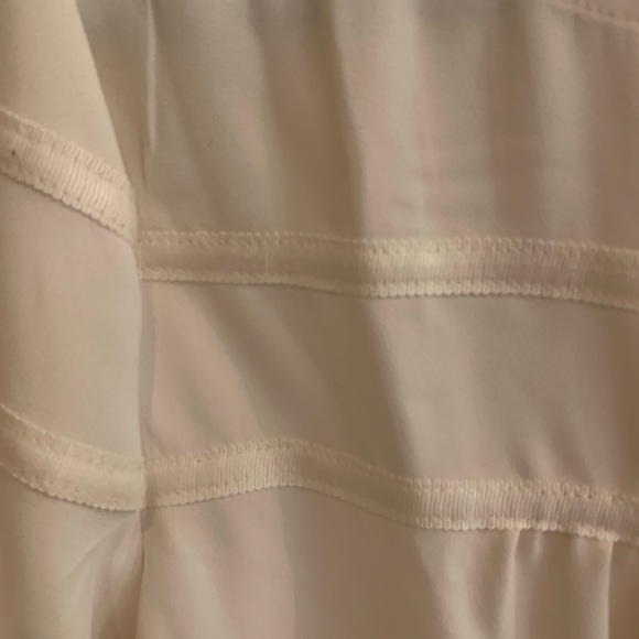 LOFT ivory short bell sleeve blouse - Picture 4 of 6